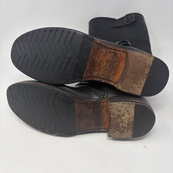 Frye Veronica Slouch Boots tall black leather 10 women's - Picture 12 of 16